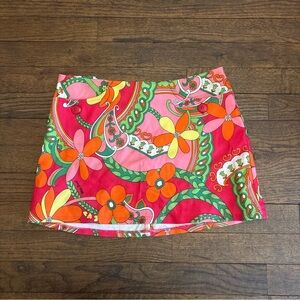 Wet Seal Colorful Floral Mini Skirt